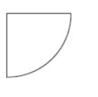 Rohová skleněná polička 25 x 25 cm sklo roh úchyty SHELF GLASS CORNER tvar